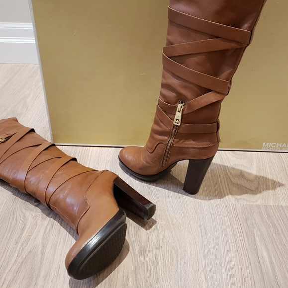 Cognac Knee Michael Kors boots 8.5
